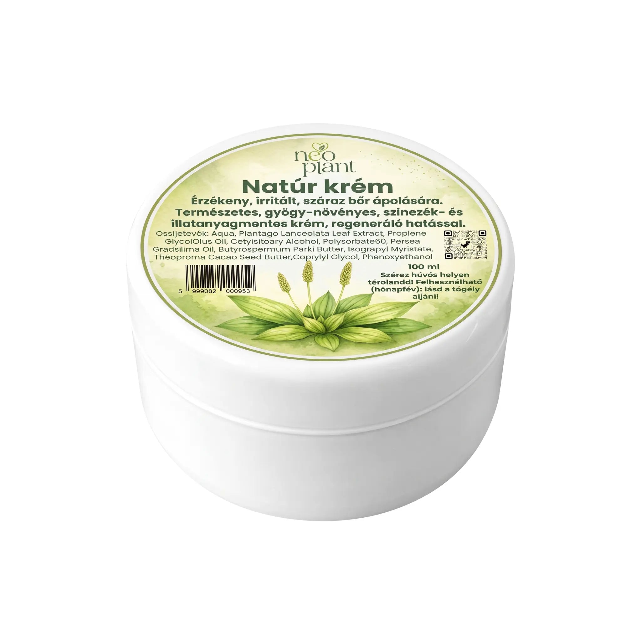 Neoplant Natur Krém 100 ml – természetes növényi bőrkrém irritált, száraz, viszkető, érzékeny és problémás bőr ápolására, a bőrbarrier támogatására