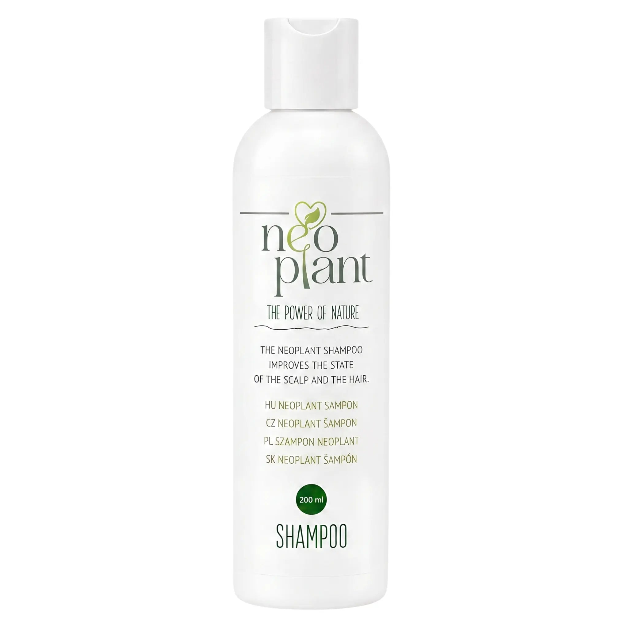 Neoplant Shampoo 200 ml – természetes növényi sampon viszkető, irritált, korpás és érzékeny fejbőr ápolására